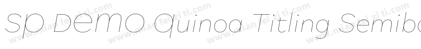 SP DEMO Quinoa Titling Semibold Reg字体转换